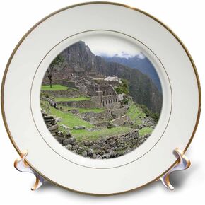 3dRose cp_29334_1 Machu Picchu in Peru Travel Photography-Porcelain Plate, 8-Inch