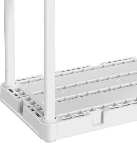 Gracious Living Knect A Shelf Light Duty 3 وحدات تخزين متشابكة للمنزل أو المكتب أو الطابق السفلي أو المرآب، أبيض (عبوتان) in Saudi Arabia