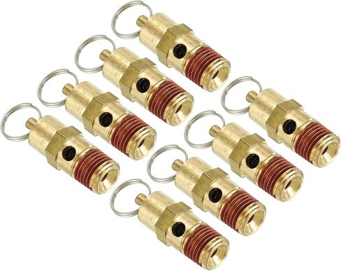 PATIKIL 1/4" Male NPT Safety Valve, 8 Pack Air Pressure Release Valve for Air Compressor, 165PSI Set Pressure in Saudi Arabia