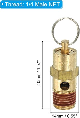 PATIKIL 1/4" Male NPT Safety Valve, 8 Pack Air Pressure Release Valve for Air Compressor, 165PSI Set Pressure in Saudi Arabia
