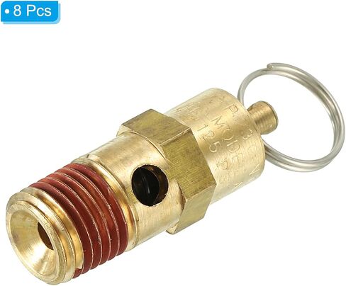 PATIKIL 1/4" Male NPT Safety Valve, 8 Pack Air Pressure Release Valve for Air Compressor, 165PSI Set Pressure in Saudi Arabia
