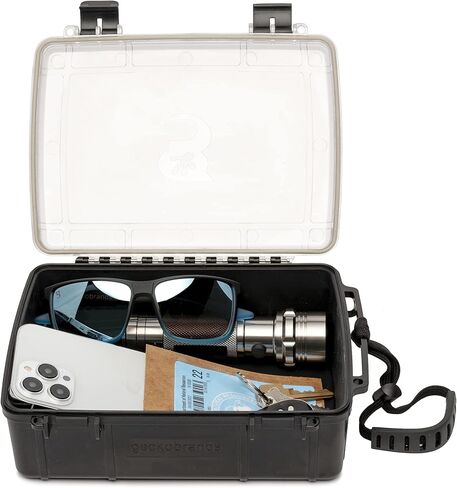 geckobrands Waterproof Dry Box Storage Case, Large, Neon Blue - Watertight & Airtight Dry Box for Phone, Wallet in Kuwait