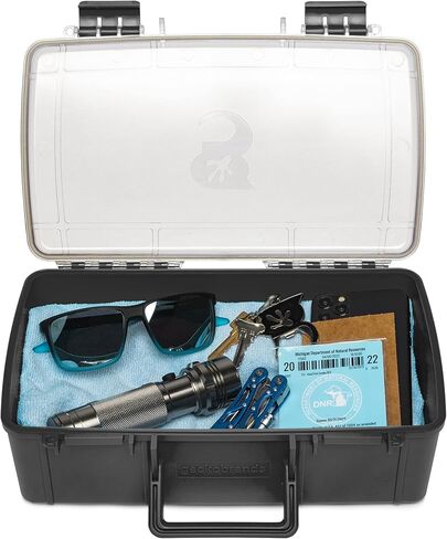 geckobrands Waterproof Dry Box Storage Case, Large, Neon Blue - Watertight & Airtight Dry Box for Phone, Wallet in Kuwait