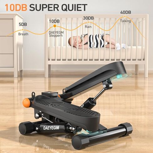 Mini Stepper for Exercise, Steppers for Exercise at Home, Stair Stepper with Resistance Bands, Mini Stepper with 300LBS Loading Capacity for Full Body Workout at Home Office in Saudi Arabia