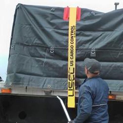 حزام ونش للتحكم في البضائع الأمريكية مقاس 4 بوصات مع خطاف مسطح كبير، بطول 27 قدمًا، حزام ونش مقطورة عالي التحمل لتأمين البضائع الآمنة، نهاية خطاف مسطحة كبيرة لسهولة التثبيت، أصفر in Kuwait