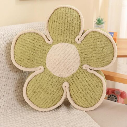Menoeceus Sage Green Flower Pillow Flower Shaped Throw Pillow Floor Pillow Flower Decorative Throw Pillow Cute Flower Seating Cushion for Couch Bed Chair(Green,15.7") in Saudi Arabia