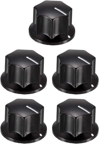 uxcell 5Pcs Speaker Control Knob Power Amplifier Knob 27mm Dia. Rotary Knobs for 6mm Dia. Shaft Potentiometer in Saudi Arabia