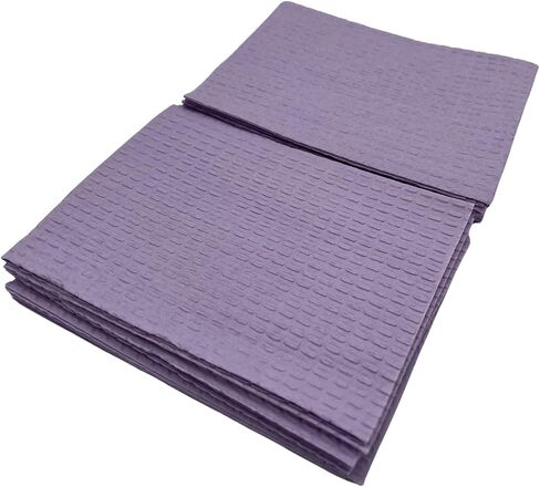 Disposable Dental Patient Bibs, 3 Layer 50 Pack Paper Towel Bibs 13"x18" with Poly Back, Tattoo, Dental, Medical, Nail Tray or Table Covers (Green) in Saudi Arabia