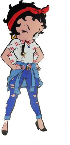 منتجات Midsouth ساعة حائط Betty Boop بأرجل متأرجحة - ديكور منزلي ممتع وقابل للتحصيل in Kuwait