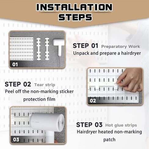 Pegboard Combination Kit, 6Pcs White Peg Boards Wall Organizer Panels with 14 Accessories for Craft Room, Kitchen, Living Room, Bathroom, Study Room (White Kit) in Saudi Arabia