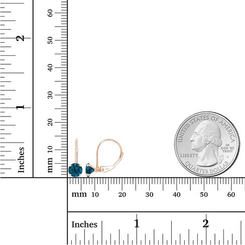 14k Gold Plated 925 Sterling Silver 5mm Round Hypoallergenic Genuine Birthstone Leverback Earrings in Kuwait