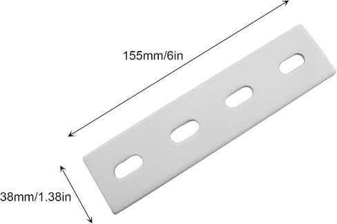2pcs White 6" Heavy Duty Mending Plate Flat Straight Metal Steel Repair Fixing Bracket Connector in Saudi Arabia
