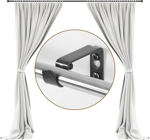 Curtain Rod Wall Bracket Set of 2 Pack Antique Black - for 1/2 inch to 5/8 inch Diameter Single Rods in Saudi Arabia