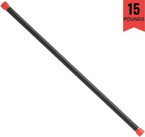 Body-Solid Rubber Padded Weighted Bar - Stretching Weight Exercise Bars for Physical Therapy, Body Toning, Aerobics, Yoga, Pilates in Kuwait