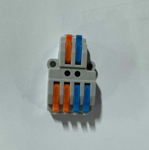 30Pcs Lever Wire Connectors,Screw Terminals Quick Wiring Cable Connector Push in Conductor Quick Wiring Terminal Connectors (2 in 4 Out) in Saudi Arabia