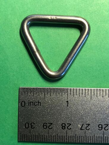 US STAINLESS 5 Pieces Stainless Steel 316 Triangle Ring Welded 3/16" x 1 3/16" ID (5mm x 30mm ID) Marine Grade Loop in Saudi Arabia