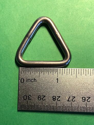 US STAINLESS 5 Pieces Stainless Steel 316 Triangle Ring Welded 3/16" x 1 3/16" ID (5mm x 30mm ID) Marine Grade Loop in Saudi Arabia