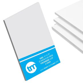 PVC Plastic Sheets - Rigid, Waterproof Material for DIY Projects and More (3, White, 1/4" (11"x14"))