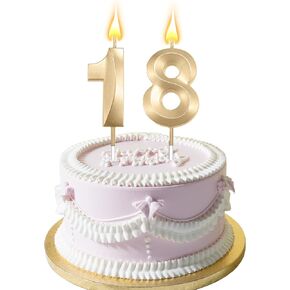 60th Birthday Candles, Number 60 Candles, Happy Birthday Cake Topper 60 Candle 60th Birthday Decorations for Men Women Birthday Theme Party Wedding Anniversary Celebration Decorations(Champagne Gold)