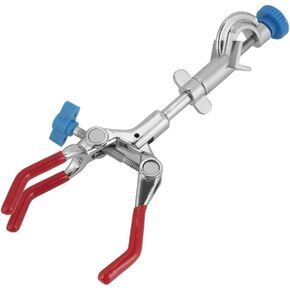 Lab Clamp 3 Prong Finger Clip Adjustable Swivel Extension Flask Clamp Lab Test Tube Condenser Lab Holder
