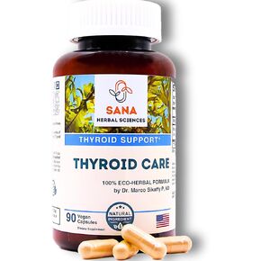 Intelligent Thyroid Energy and Metabolism Support | New 3-Element Seaweed-Based Thyroid Formula | All-Natural | with Bladderwrack, Kelp and Dulse Leaf | 90 Extra-Small Capsules | by Dr. Marco Sikaffy