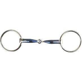 AK Loose Ring Snaffle with Sweat Iron with Curved Mouthpiece Horse Bits AKRS-2603