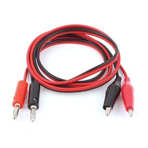 uxcell Pair Red Black Alligator Test Lead Clip to Banana Connector Probe Cable 1M 3Ft
