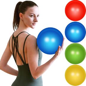Leyndo 4 Pcs Yoga Ball Bulk Exercise Ball Pilates Ball Anti Burst Pregnancy Birthing Ball Fitness Ball with Quick Pump for Improved Posture, Balance, Yoga, Pilates, Training