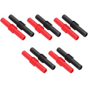 BORDSTRACT Banana Connector 10pcs U22 4mm Banana Plug Coupler PVC Flame Retardant Extender Adapter Amplifier Terminal Connector for Electrical Testing