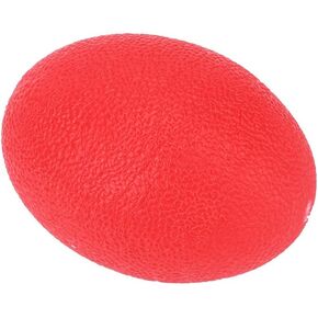 Egg Shaped Grip Ball, Silicone Massage Therapy Grip Ball for Wrist Finger Strength Exercise Stress Relief(Red)