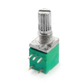 uxcell a14080500ux0031 B50K Knurled Shaft Linear Rotary Taper Potentiometer Switch, 50K Ohm, 6 mm