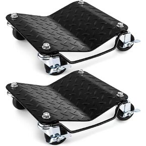 𝐂𝐚𝐫 𝐃𝐨𝐥𝐥𝐲 𝐂𝐚𝐫 𝐖𝐡𝐞𝐞𝐥 𝐃𝐨𝐥𝐥𝐲 3000 lbs Moving Vehicle Dolly, Car Wheel Dollies Vehicle Dollies Set of 2 Piece, Heavy-Duty Car Tire Stakes for Moving, Car Repair, Black