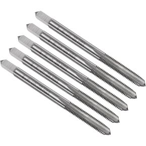 uxcell 5pcs Machine Thread Taps 8-40 UN 2B High Speed Steel 6542 Straight Flute Screw Thread Milling Taps Threading Tapping Repair Tools