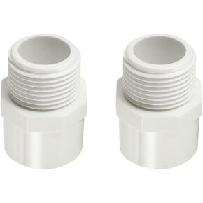 3/4" PVC Pipe Fitting Adapter Connector Union Coupling Schedule 40 (Slip Socket x NPT Male Pipe Thread) Pack of 10