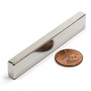 N52 CMS Magnetics® Neodymium Magnet 3 x 1/2 x 1/4 inch Very Strong Magnet 1 Piece