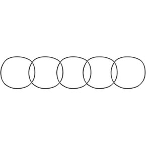 uxcell Nitrile Rubber O-Rings, 82mm OD 78mm ID 2mm Width, Metric Sealing Gasket, Pack of 5