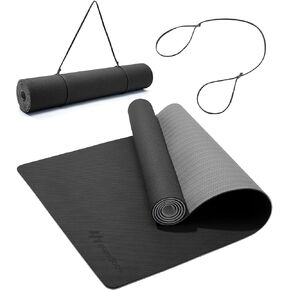 Ewedoos Yoga Mat Non Slip TPE Yoga Mats Exercise Mat Eco Friendly Workout Mat for Yoga, Pilates and Floor Exercise Thick Fitness Mat Carry Strap Included