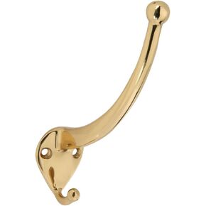 National Hardware N198-135 V1964 Garment Hook in Solid Brass