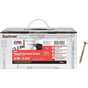 GRK 772691102195 RSS Bulk 5/16-Inch by 2-3/4-Inch Screw, 5/16" x 2-3/4", Yellow, 500 Count