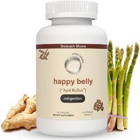 Heartburn & Indigestion, Herbal Acid Reflux, Magnesium Citrate, Ginger, Curcumin, Spearmint & More – Phd Doctor-Formulated & Clincially-Studied - 30 ct