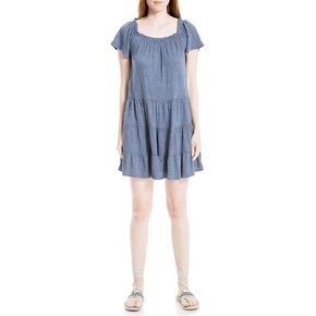 Max Studio Women's Jersey Sleeve Tiered Short Dress