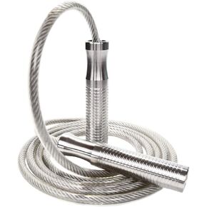 Ahomie Weighted Jump Rope, Heavy Jumping Rope for Women, Men Fitness and Endurance Training, Adjustable Bold Rope, Stainless Steel Non-Slip Handles