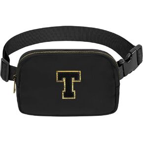 Birthday Gifts Initial Letter Fanny Pack Graduation Christmas Gift for 4 5 6 7 8 9 10 11 12 Year old Girls Teen Cute Daughter Sister Trendy Stuff Small Pack Black Letter T