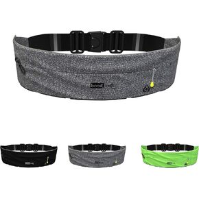 Boost Belt Bag Running Belt Phone Holder for Running Waist Pack for Fitness Key Clip Grey Fanny Pack Cangureras (Grey)