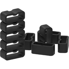Fastener Rings Compatible for Fitbit Luxe/Inspire/Inspire2/Inspire3/Ace 3/Ace 2/Alta/Alta HR Bands(11PCS) Rubber Rings Holder Keeper Retainer Connector Security Loop for Ace 3 Tracker,Black