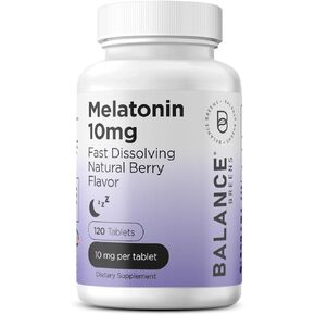 Melatonin 10mg, 100% Drug Free, Fast-Dissolve 120 Tablets - Natural Sleep Aid, Experience Serene, Restful Nights - Find Your Calm, Embrace Relaxation, Supports Sound Sleep and Tranquility