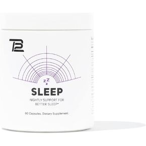 TB12 Sleep - مكمل للنوم يحتوي على المغنيسيوم، وL-Theanine، والبابونج، وGABA، والميلاتونين للنوم بشكل أسرع، وتعزيز الاسترخاء، وتحسين جودة النوم. الإجهاد والمزاج الدعم ليلا