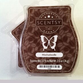 Scentsy, Mochadoodle, Wickless Candle Tart Warmer Wax 3.2 Oz Bar, 3-pack (3)
