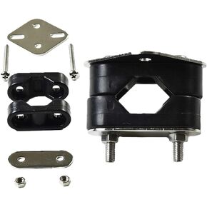 Nylon Boat Rail Mount Brackets Fit 7/8" ~ 1" Tube Stainless Steel Mount Plate, Boat Navigation Accessories, Pontoon Rail Mount, Boat tubing Accessories, Boat Grill mounting Cleat