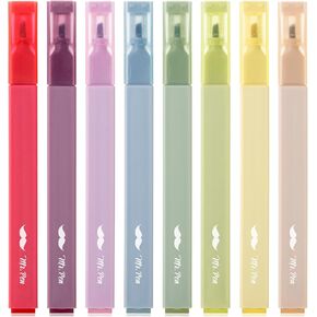 Mr. Pen- Aesthetic Highlighters, 8 pcs, Vintage Color, Chisel Tip, Highlighters Assorted Colors, Bible Highlighters and Pens No Bleed, Cute Highlighters, No Bleed Highlighters for Bible Pages No Bleed